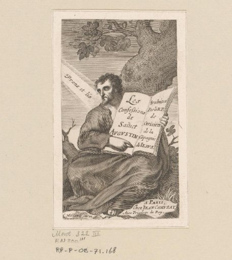 St. Augustine seated at the foot of a tree