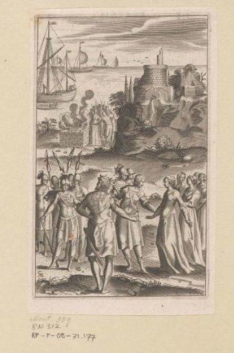 Gobrias greets King Meleander and his daughter Argenis