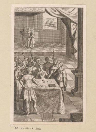 King Meleander plays dice with his daughter