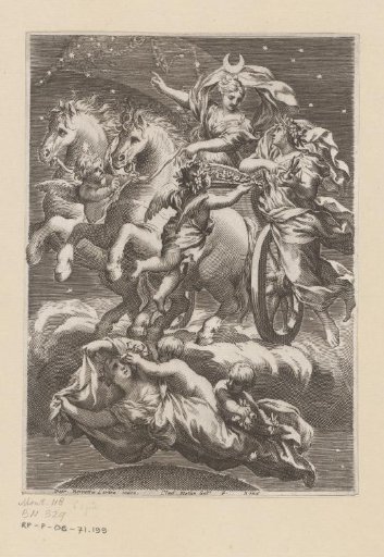 Personification of the Moon in her chariot