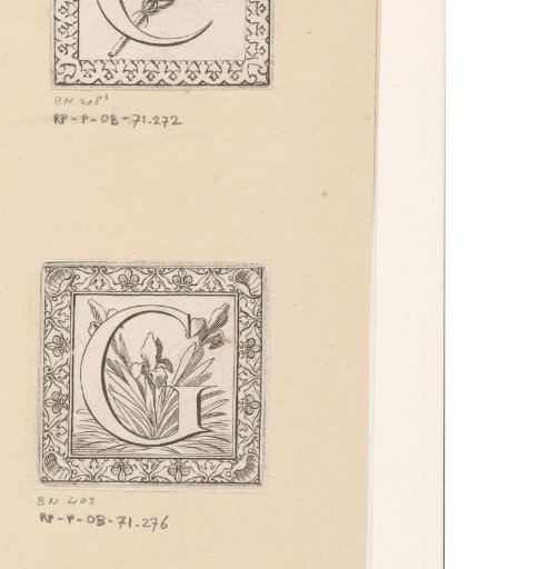 Letter G with fleurs-de-lis