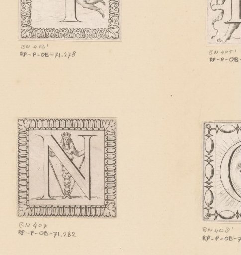 Letter N with Artemis of Ephesus