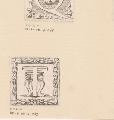 Letter T with a table