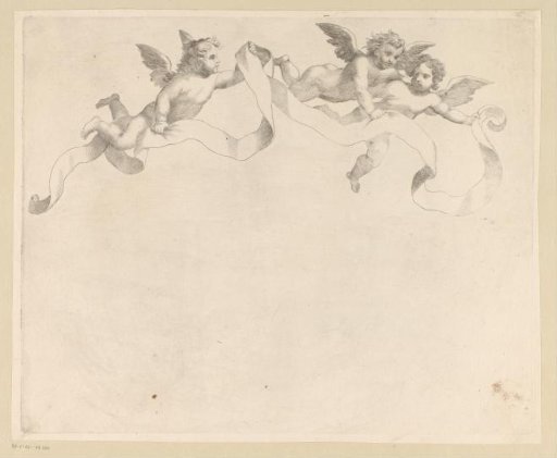 Three angels with scroll