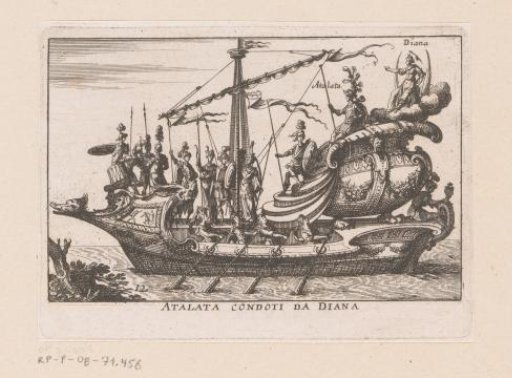 Ship with Diana on the stern