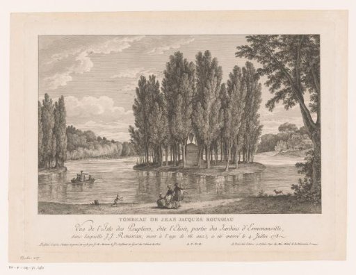 Tomb of Jean-Jacques Rousseau on the Ile des Peupliers at Ermenonville