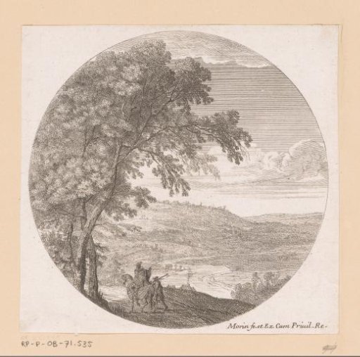 Landscape with a rider in the foreground