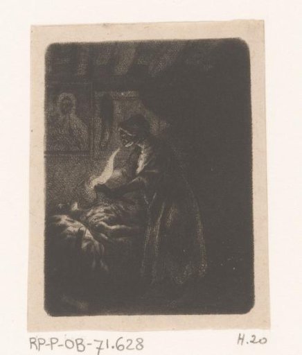 Woman giving drink to a sick person in bed