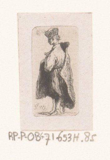 Man with cloak over his shoulder
