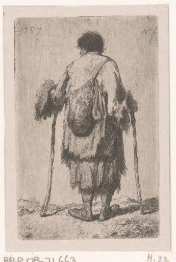 Beggar with two sticks
