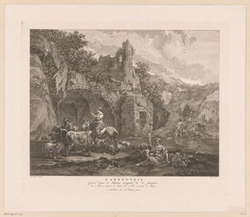 Shepherds with Cattle at a Watering Place