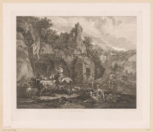 Shepherds with Cattle at a Watering Place