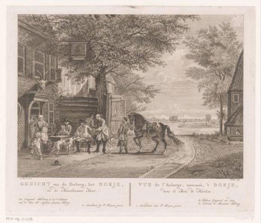 People in Front of Tavern 'The Buck'