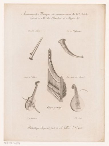 Musical instruments from the beginning of the sixteenth century