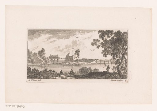 River view with watermill
