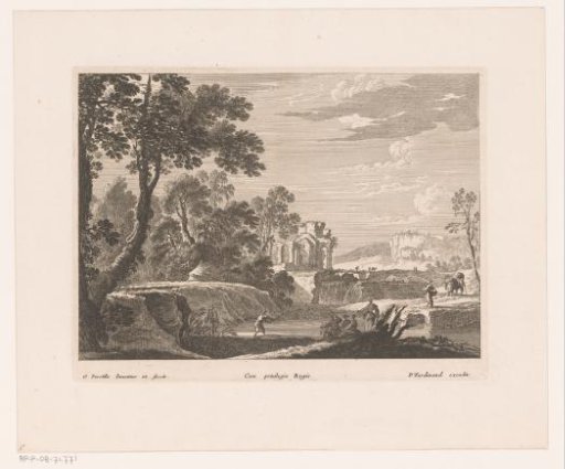 Landscape with ruins and fishermen