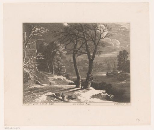 Winter river landscape