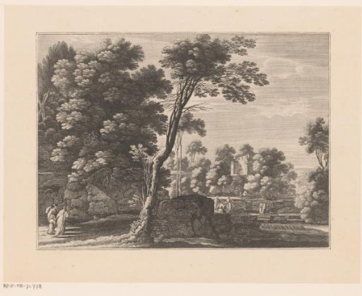 Landscape with travelers and the Holy Family