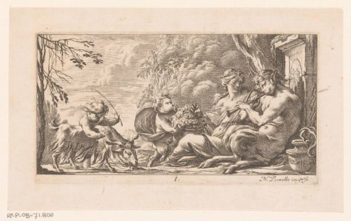 Satyr Playing Music for a Nymph