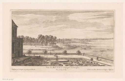 Landscape with country house and garden