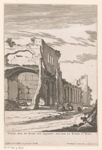 Ruin of an aqueduct in Rome