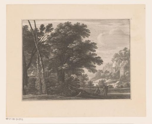 Two men at the edge of the forest