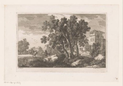 Landscape with a figure on a pack animal