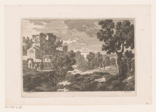Landscape with an overgrown ruin
