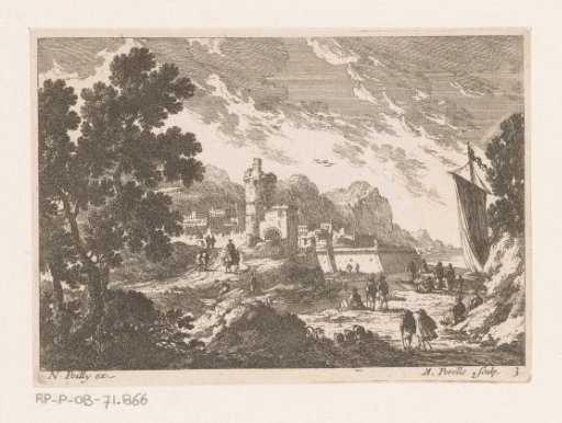 Fortified town on the sea