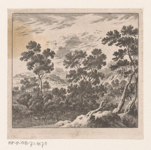 Landscape with trees and a river