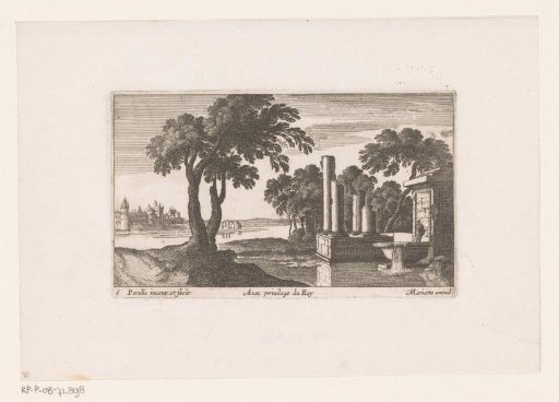 Ruins and spring by the river