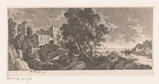 Landscape with a ruin by the sea