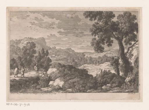 Landscape with travellers