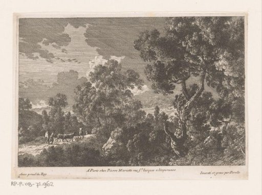 Wooded landscape with shepherds and flock