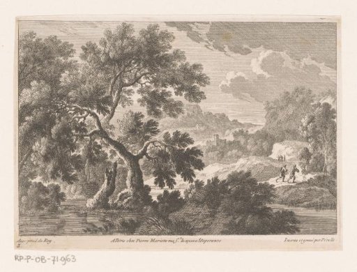 Landscape with trees by the water