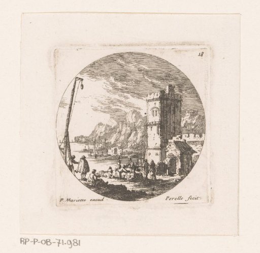 View of a Harbour with a Tower
