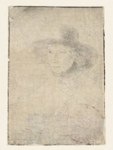 Head of a young man with a hat