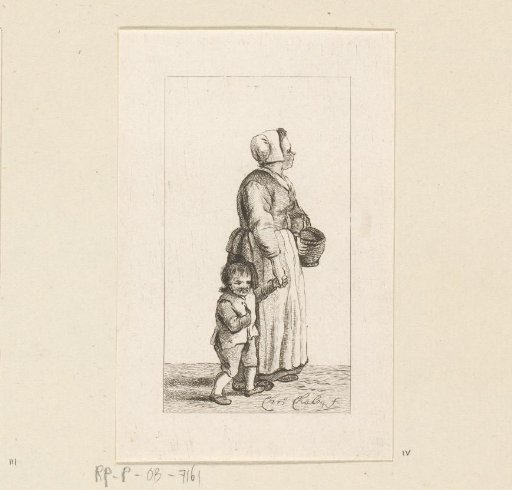 Standing woman with child