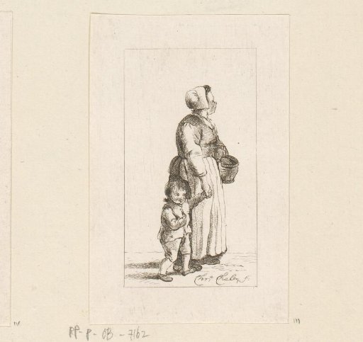 Standing woman with child
