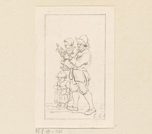 Father with two children