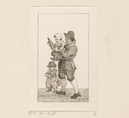 Father with two children