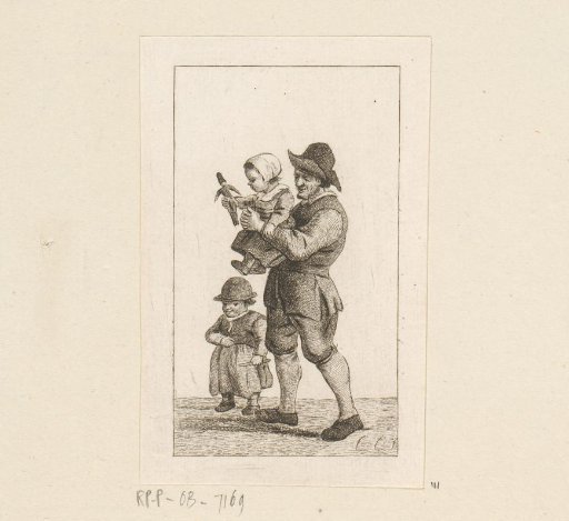 Father with two children