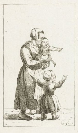 Mother with two children