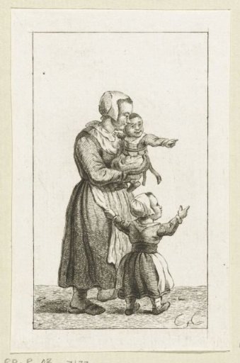 Mother with two children