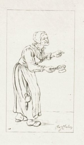 Standing woman with a fire test