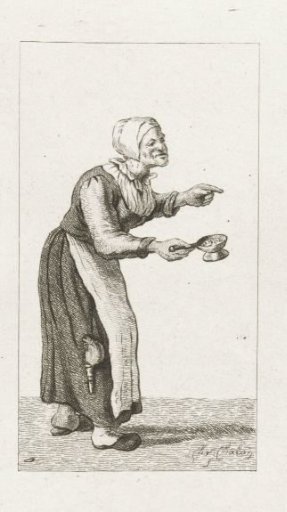 Standing woman with a fire test