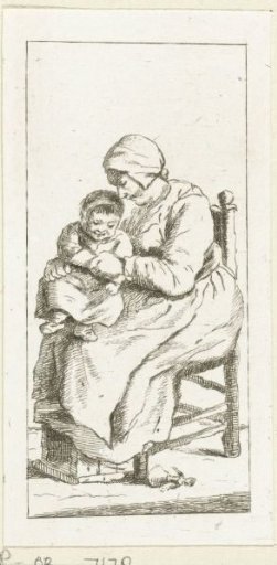 Seated mother with child