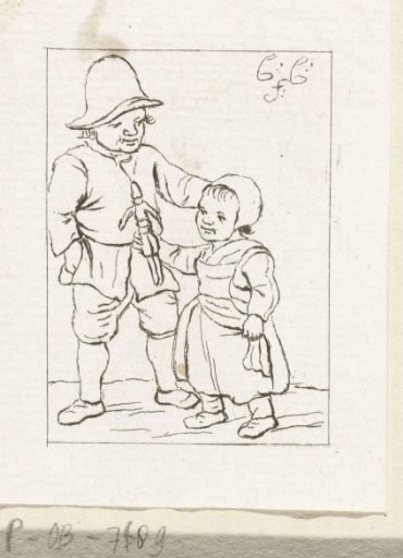 Boy and girl with a doll