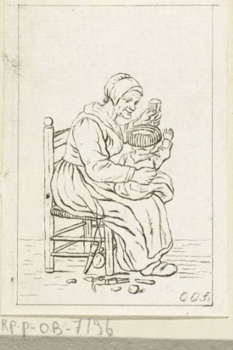 Woman with child on her lap