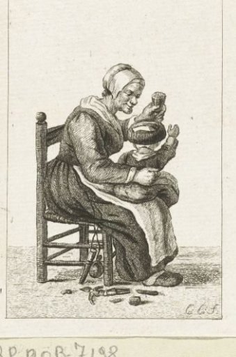 Woman with child on her lap